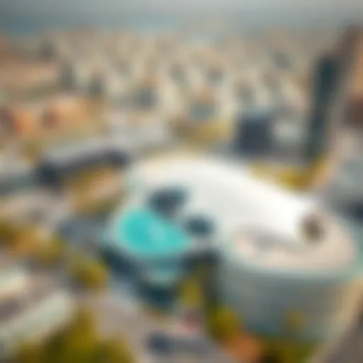 Aerial Perspective of Innovation Aerial view of Dubai Technology Park showcasing innovative architecture