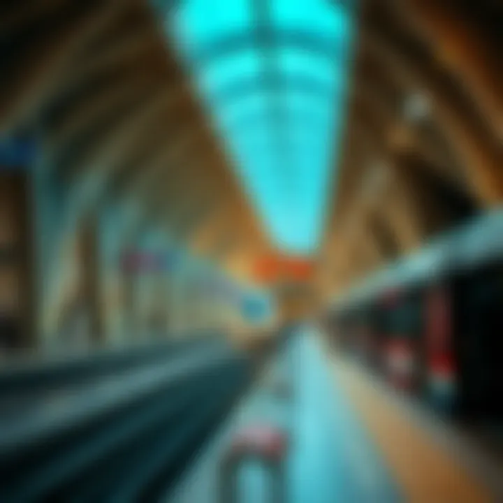 Dubai metro station showcasing modern architecture