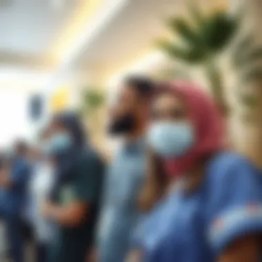 Health Awareness Community Event Community event promoting health awareness sponsored by Emirates Hospital