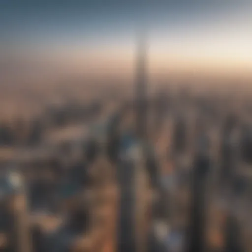 Aerial view of Dubai's skyline showcasing modern architecture