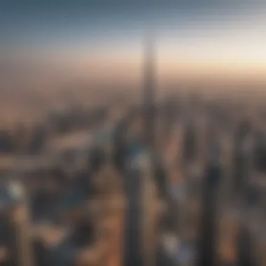 Dubai's Architectural Marvels Aerial view of Dubai's skyline showcasing modern architecture