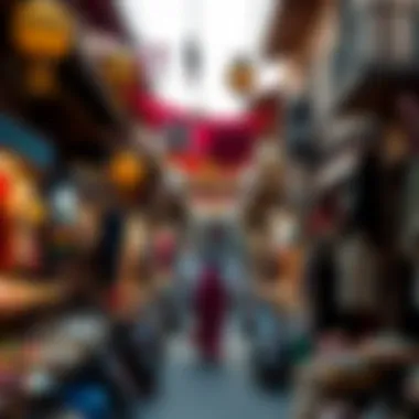 Vibrant atmosphere of the Dubai Souk with traditional crafts