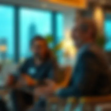 A satisfied client providing positive feedback in a review setting