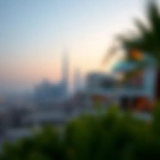 Dubai Skyline and Luxury Properties A skyline view of Dubai showcasing luxury real estate properties