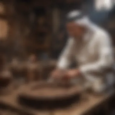 Craftsmanship in Al Fahidi Historical District Artisans showcasing traditional crafts in Al Fahidi
