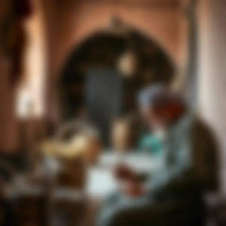 Artisans Preserving Heritage in Al Fahidi Artisans at work in Al Fahidi, preserving traditional crafts and cultural heritage