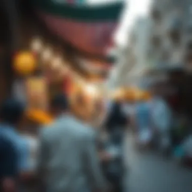 Vibrant Markets of Al Fahidi Neighborhood A bustling scene in Al Fahidi, where culture meets modernity in vibrant markets