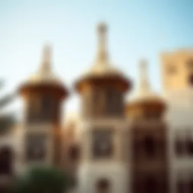 Intricate Wind Towers of Al Fahidi Intricate details of wind towers in Al Fahidi revealing traditional Emirati design