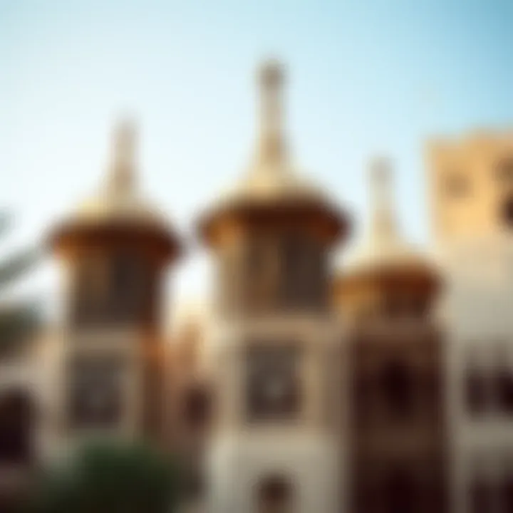 Intricate Wind Towers of Al Fahidi Intricate details of wind towers in Al Fahidi revealing traditional Emirati design