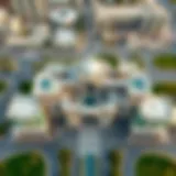 Aerial view of Al Khail Gate showcasing its architectural design and layout