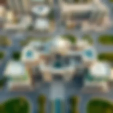 Aerial View of Al Khail Gate Aerial view of Al Khail Gate showcasing its architectural design and layout