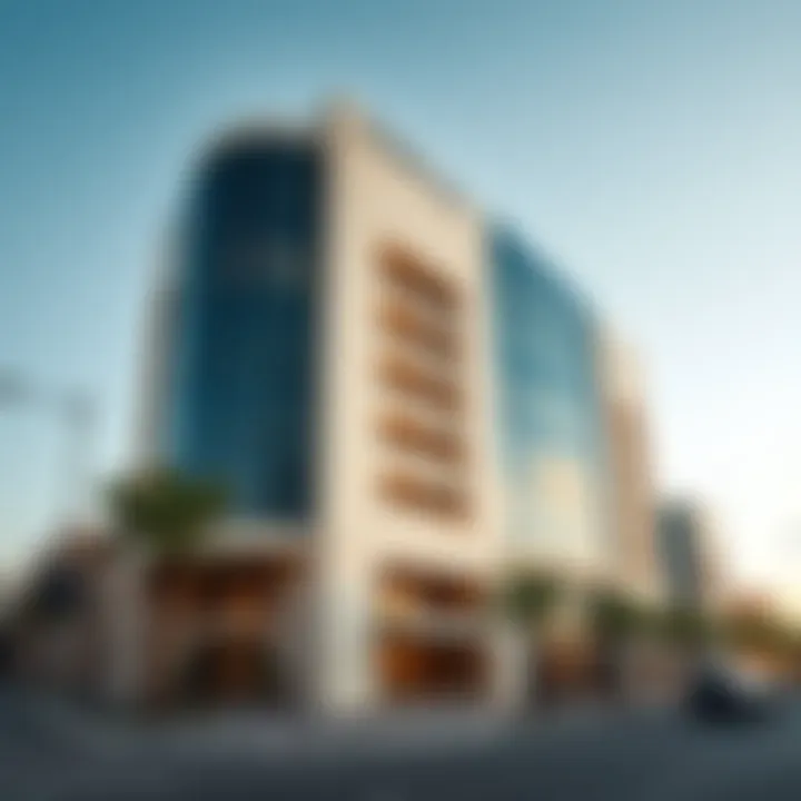 Architectural Design of Al Khaimah Building Exterior view of Al Khaimah Building showcasing architectural design