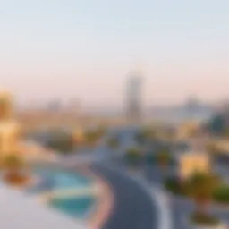 A panoramic view of Al Mamoura showcasing its skyline