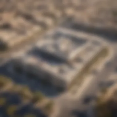 Aerial Perspective of Al Muteena's Commercial Potential Aerial view demonstrating the commercial viability of Al Muteena