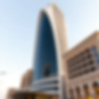 Architectural Marvel of Al Sharafi Building Architectural view of the Al Sharafi Building showcasing its unique design