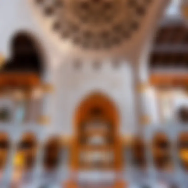 Architectural Elegance of Al Zahia City Centre Close-up of the intricate architectural details at Al Zahia City Centre