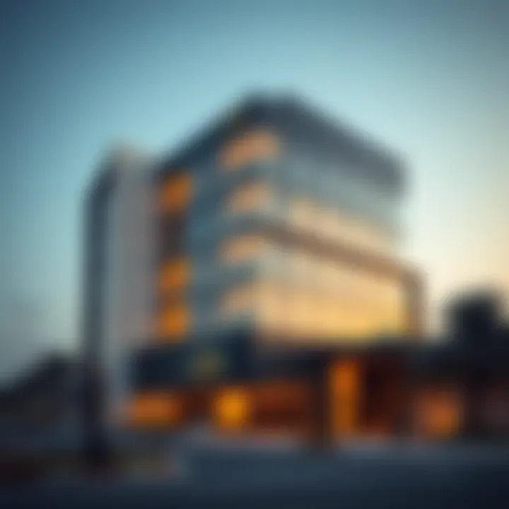 Exterior view of Al Zarooni Building showcasing its modern architecture