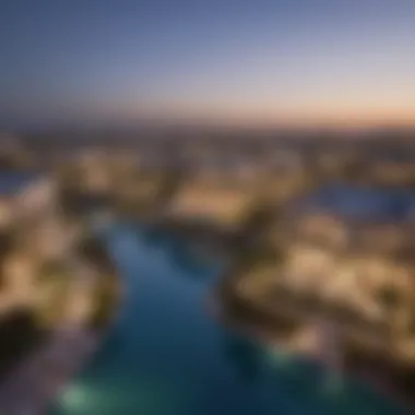 Breathtaking view of the community surrounding Aldar Villas emphasizing lifestyle amenities