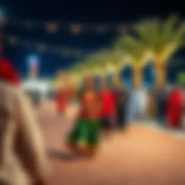 Vibrant cultural events taking place on Aldar Yas Island, highlighting local traditions.