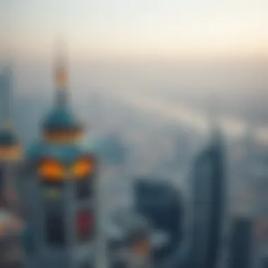 Aerial view of جميرا القصر in the context of Dubai's skyline