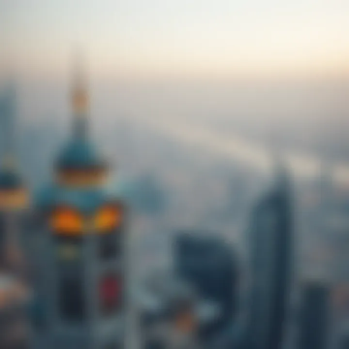 Aerial view of جميرا القصر in the context of Dubai's skyline