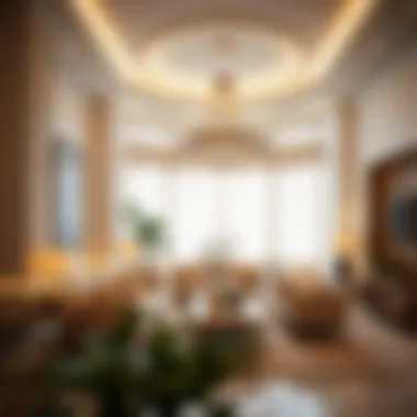 Interior shot of جميرا القصر highlighting luxurious furnishings and decor