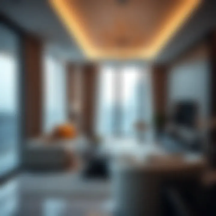 Interior design of a modern apartment in Dubai