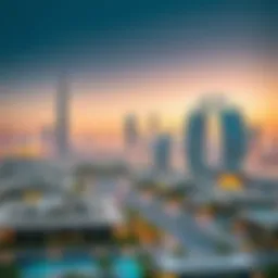 Skyline view of Dubai showcasing luxury properties