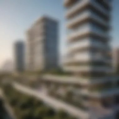 Modern Architecture in Barsha South A panoramic view of Barsha South showcasing its modern architecture and greenery
