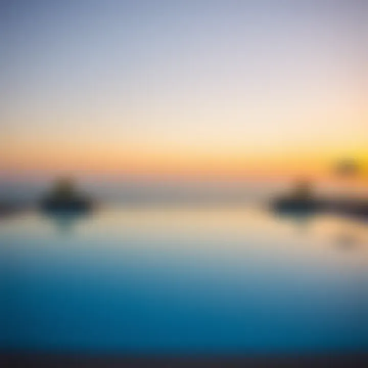 Innovative infinity pool with ocean backdrop