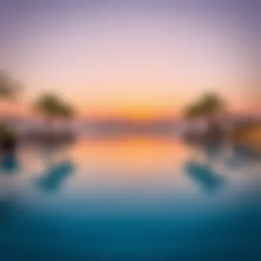Serene Atmosphere at Infinity Pool Relaxing ambiance by a breathtaking infinity pool