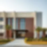 Exterior view of a British school in Dubai showcasing modern architecture