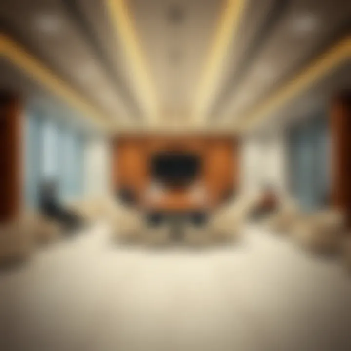 Contemporary Conference Room in Dubai Business meeting taking place in a contemporary conference room in Dubai