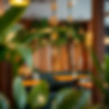 A cozy corner of a cafe with a unique theme