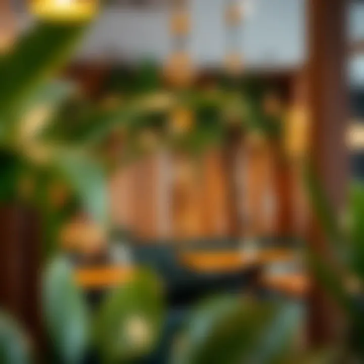 A cozy corner of a cafe with a unique theme