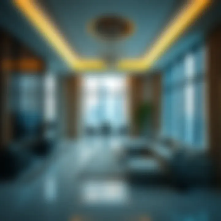 Elegant interior design of a Chic Tower apartment highlighting luxury living