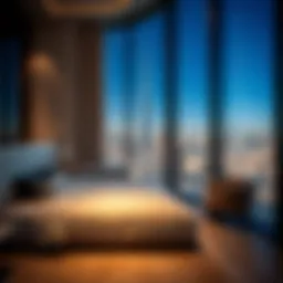Luxurious suite with skyline view at Burj Khalifa