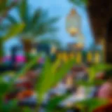 Charming outdoor dining area with vibrant decor