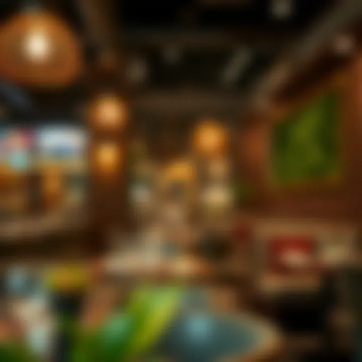 A cozy restaurant interior showcasing unique decor