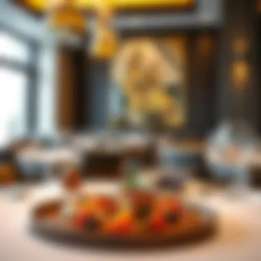Exquisite dish presented elegantly on a fine dining table