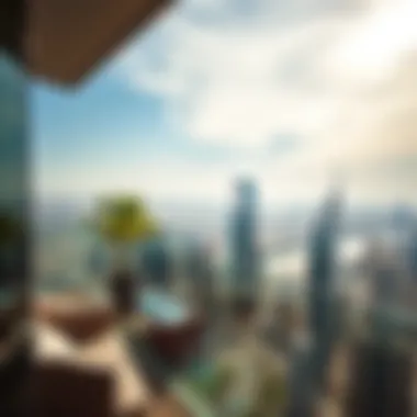 Breathtaking Views from Damac Residences Panoramic view from a high-rise Damac Residence showing Dubai skyline