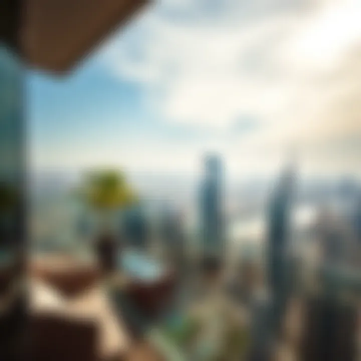 Breathtaking Views from Damac Residences Panoramic view from a high-rise Damac Residence showing Dubai skyline