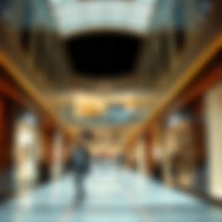Luxury Shopping at a Modern Mall Modern shopping mall showcasing luxury brands and sleek architecture