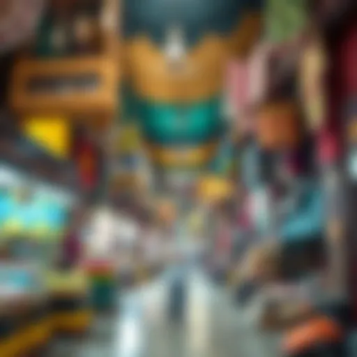 Traditional souk bustling with vibrant colors and local goods