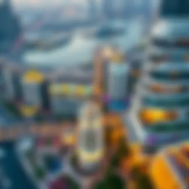 Vibrant Lifestyle in Deira Island Aerial view of Deira Island reflecting the vibrant lifestyle