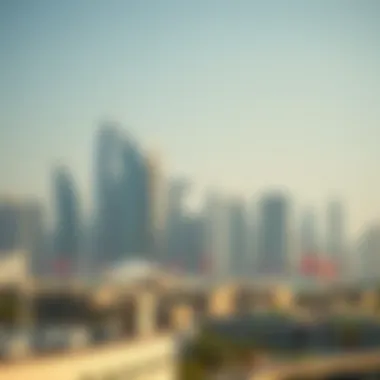 Modern Architectural Marvels of Deira Island Stunning skyline view of Deira Island showcasing modern architecture