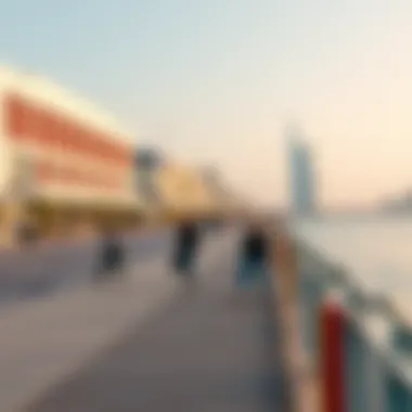 Leisure and Lifestyle at Deira Island's Promenade Waterfront promenade on Deira Island offering leisure activities
