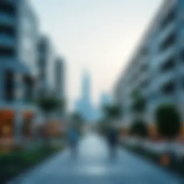 Vibrant Community Around DIFC Gate Village 8 A panoramic shot of the vibrant community surrounding DIFC Gate Village 8