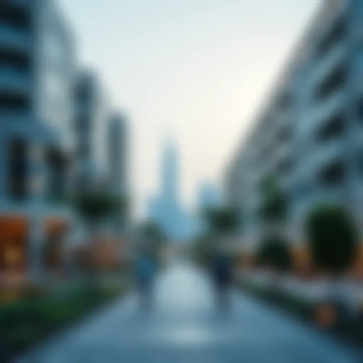 Vibrant Community Around DIFC Gate Village 8 A panoramic shot of the vibrant community surrounding DIFC Gate Village 8