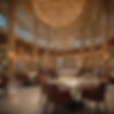 Diverse Dining Experience at Nakheel Mall Elegant dining setup in Nakheel Mall showcasing diverse cuisine options